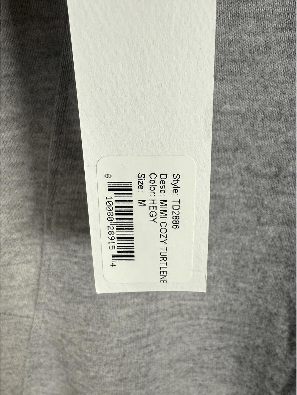 NWT LBLC The Label Mimi Cozy Heather Gray Turtleneck Top Size M - Picture 5 of 7